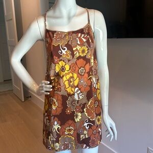 RVCA retro print mini dress